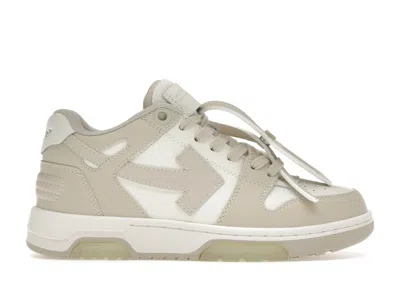 Pre-owned Off-white Off Out Off Office Calf Leather (women's) Sneakers In White/beige