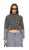 Off-white Dark Gray Off Parachute Jacket In Charcoal