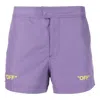 Off-white Off Quote Sunrise Swimshorts 'dusty Purple'