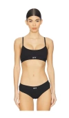 Off-white Black/white Off Rib Bralette In Black & White