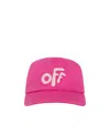 Off-white Off Rounded Baseball Cap Fuchsia Pink In Pink