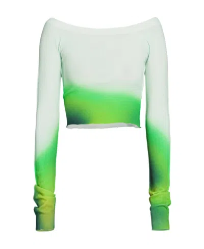 OFF-WHITE OFF-WHITE BLURRED SEAMLESS KNIT TOP