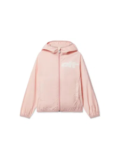 Off-white Kids' Type Graphic Windbreaker In Pink
