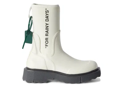 Pre-owned Off-white Off Sponge Rubber Rain Boot For Rainy Days (women's) Sneakers In White/black