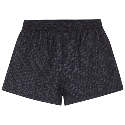 Pre-owned Off-white Off Stamp All Over Swim Shorts 'black'