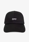 Off-white Logo-embroidered Baseball Cap With Curved Peak In Black