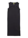 Off-white Off-stamp Ribbed Dress In Black