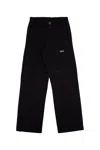 Off-white Off Stamp Clear Worker Pant Black Whit In Blackwh