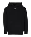 Off-white Off-stamp Cotton Hoodie In Black