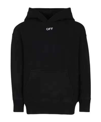 OFF-WHITE OFF-WHITE KIDS OFF-STAMP LONG SLEEVED HOODIE