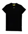 Off-white Off Stamp Cotton T-shirt Dress In Black