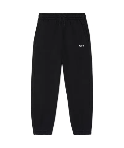 Off-white Off Stamp Cotton Track Pants In Black