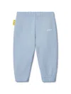 Off-white Off Stamp Cotton Tracksuit Bottom In Blue