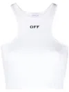 Off-white Off-stamp Crop Top In White