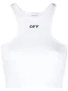 Off-white Off-stamp Crop Top In White