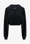 Off-white Cotton Sweatshirt With Frontal Logo