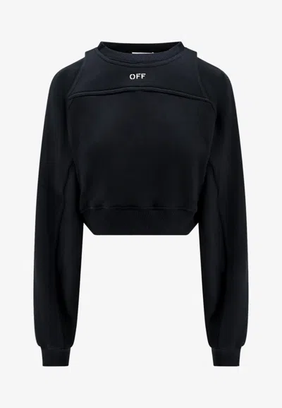 OFF-WHITE OFF STAMP CROPPED SWEATSHIRT