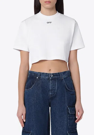 OFF-WHITE OFF STAMP CROPPED T-SHIRT