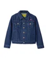 Off-white Blue Bookish Glitter Denim Jacket In Blue