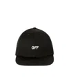 Off-white Off Stamp Drill Baseball Cap In Black