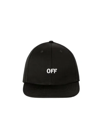 Off-white Off Stamp Drill Baseball Cap In Black