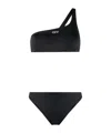 Off-white Embroidered Logo Bikini Set With In Black