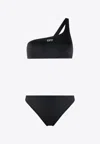 Off-white Embroidered Logo Bikini Set With In Black