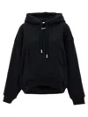 Off-white Stamped Drawstring Hoodie With Kangaroo Pocket