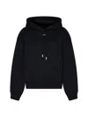 Off-white Off White Logo Cotton Hoodie In Black White