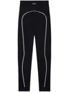 Off-white Logo-embroidered Seamless Performance Leggings In Black