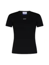 Off-white Black Slim-fit T-shirt In Black White