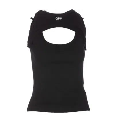 Off-white Off Stamp Logo Top In Black