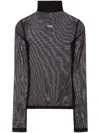 Off-white Black Off Stamp Long-sleeve Top In Black - White