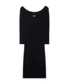 Off-white Logo Print Midi Dress In Black