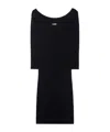 Off-white Logo Print Midi Dress In Black