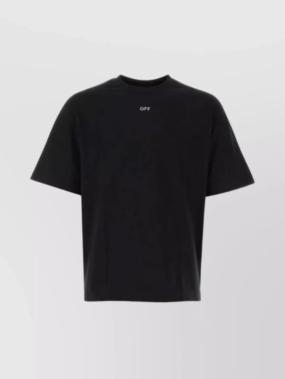 OFF-WHITE OFF STAMP OVERSIZE RIBBED CREW-NECK T-SHIRT