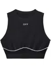 Off-white Jersey Seamless Crop Top In Black