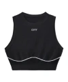 Off-white Jersey Seamless Crop Top In Black