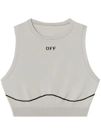 Off-white Off Stamp Performance Top In Grey