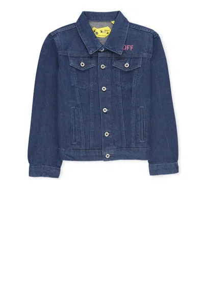 OFF-WHITE OFF STAMP PLAIN JEANS JACKET