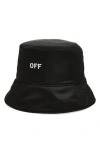 Off-white Off Stamp Reversible Bucket Hat In Black