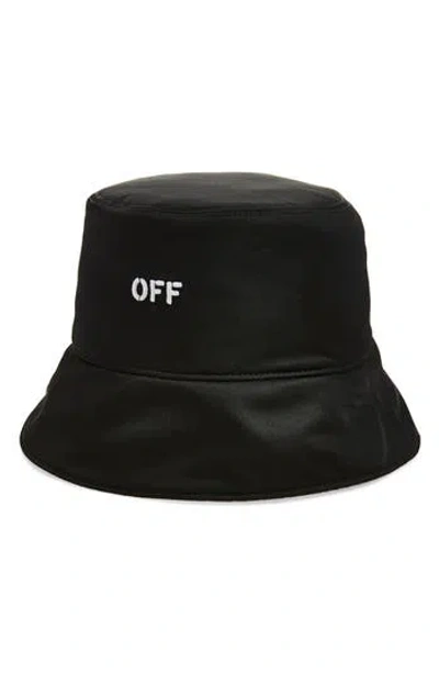 Off-white Off Stamp Reversible Bucket Hat In Black