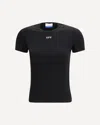 Off-white Off White Off Stamp Rib Basic Tee Black White In Black