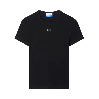 Pre-owned Off-white Off Stamp Rib Basic Tee 'black/white' | Women's Size 42