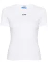 Off-white Off White Off Stamp Rib Basic Tee White Black