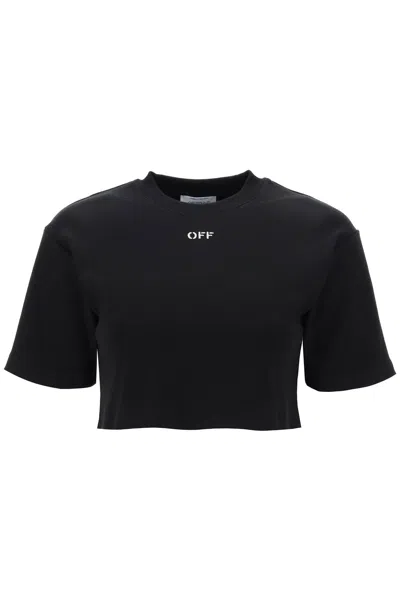 OFF-WHITE OFF STAMP RIB CROPPED TEE