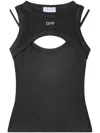 Off-white Off White Top In Washed Grey/white