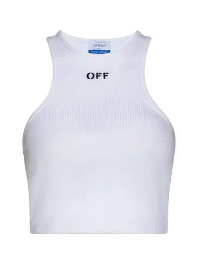 Off-white Off Stamp Rib Rowing Top In White