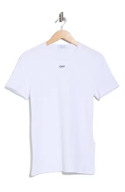 Off-white Off Stamp Rib Stretch Cotton T-shirt
