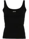 Off-white Off Stamp Rib Tank Top In Black